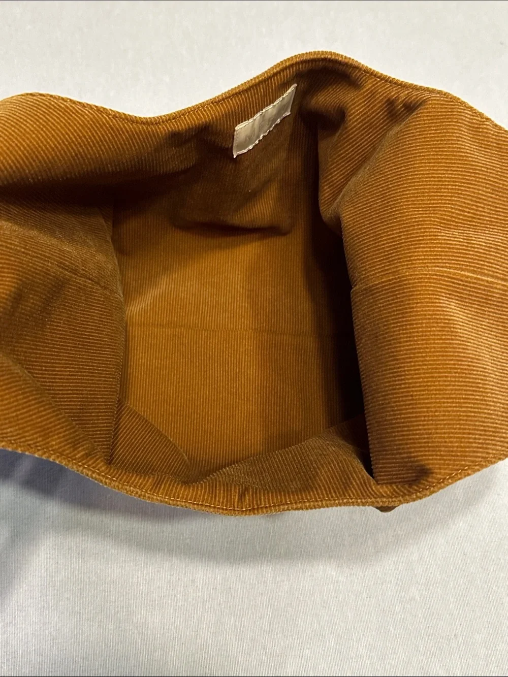Corduroy Shoulder Hobo Bag in Camel Brown by Merit